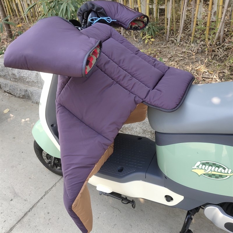2023新款纯色冬季南方挡风被薄款无反光镜电动摩托龟王车男女套装