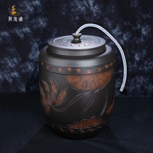 陶瓷缸家用储用净桶茶台功夫茶泡茶桶容量带盖