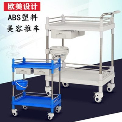 加厚医用美容院推车钢治疗车器械台仪器车工具车