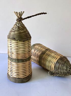 湘西纯手工竹编鱼笼子泥鳅黄鳝小鱼虾笼捕鱼补虾农家乐装饰灯罩