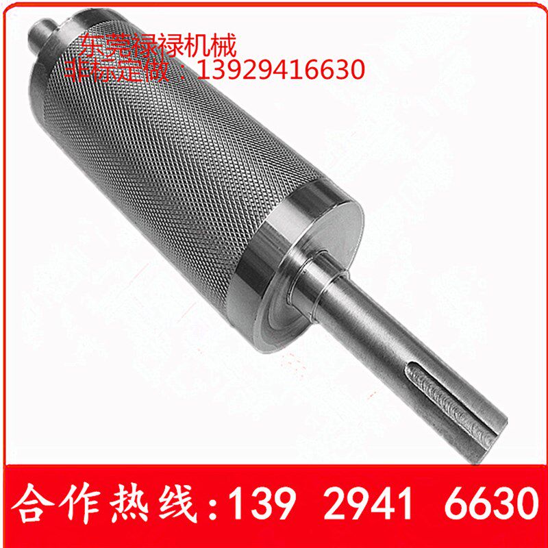 定传送滚筒流动力托辊主从动轴包胶压花滚花