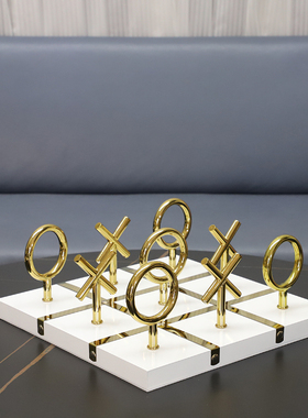 简约创意金属棋盘装饰样板间家居玄关客厅电视柜桌面工艺礼品摆饰