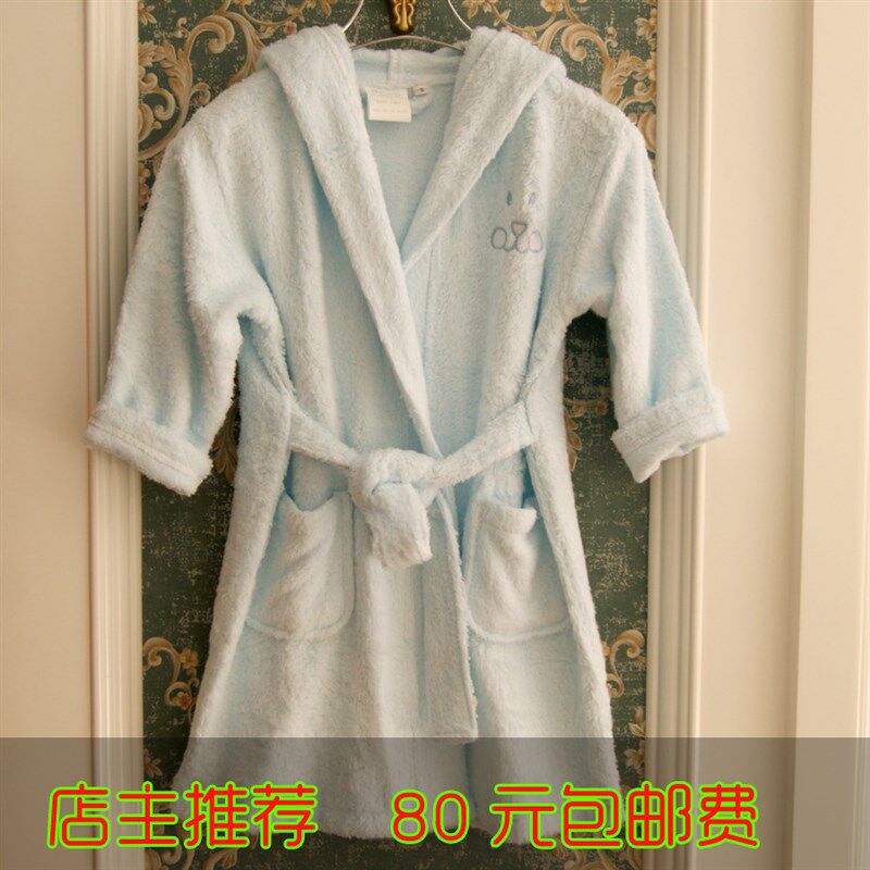 加厚柔软竹纤维宝宝浴衣儿童浴袍儿童吸水竹纤维浴袍小兔游泳浴衣
