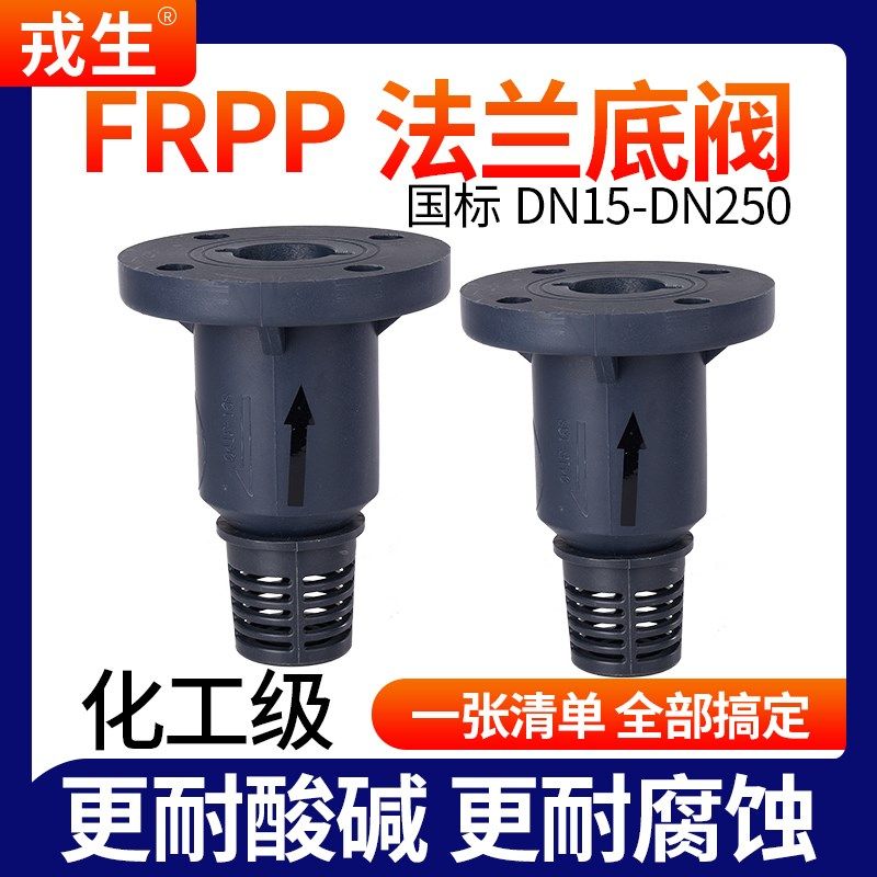 戎生法兰式球型底管立式止回管花篮头过滤网