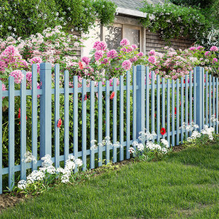 庭院围栏户外腐木栅栏门质草坪栏杆绿化带篱笆花园木头护栏