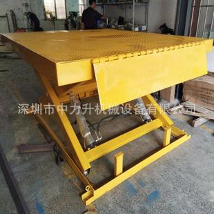 卸货电动升降机带翻板电动液压升降台 带遥控固定电动升降平台装