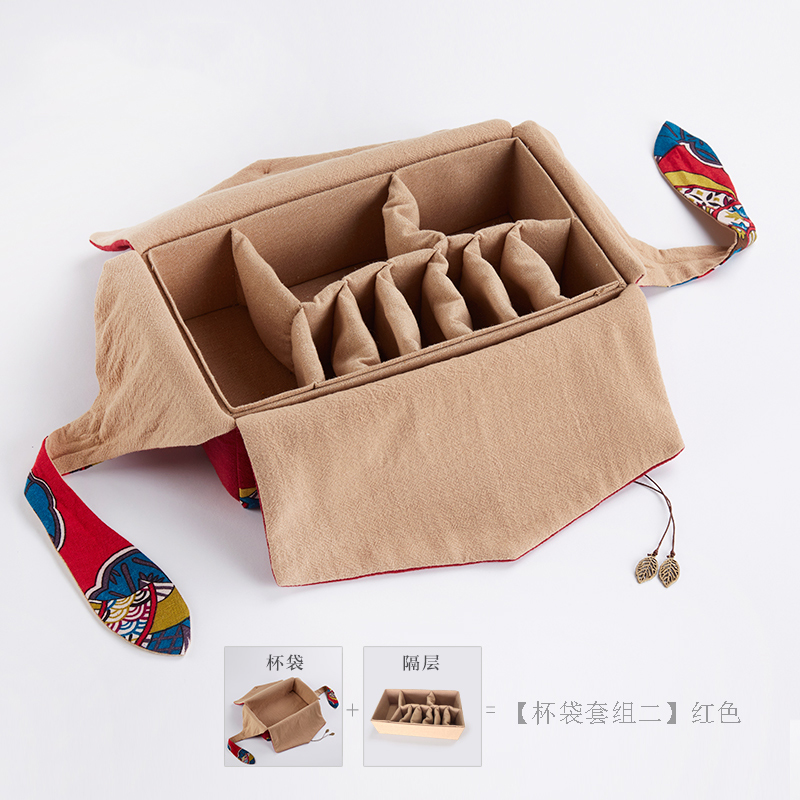 茶具收纳袋收纳盒旅行套装保护套便携包杯垫手提袋旅游棉麻手提盒