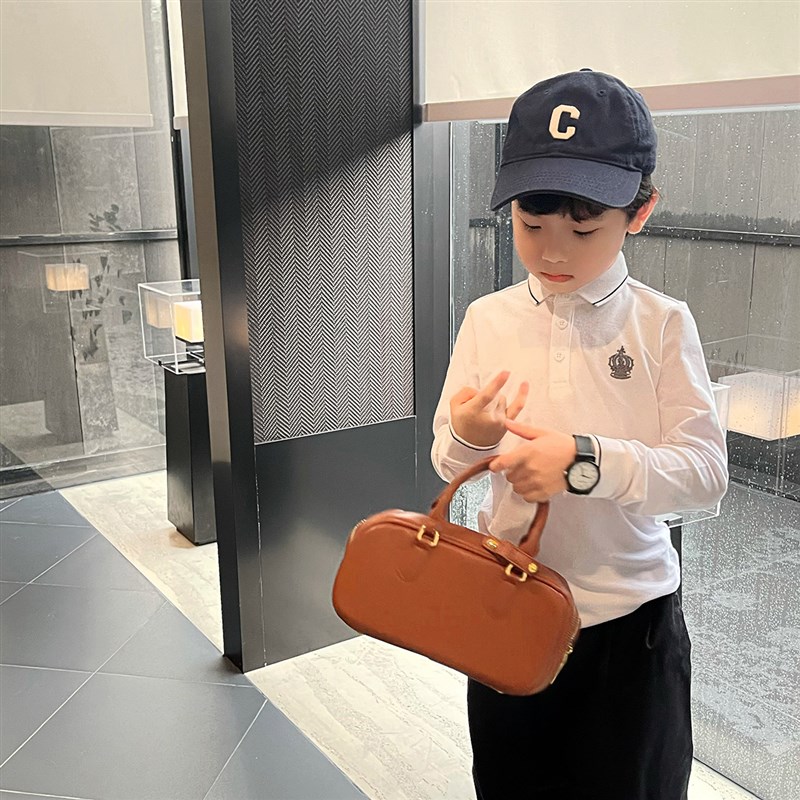 霖霖妈童装酷帅男童POLO衫秋装2024宝宝长袖儿童打底衫中大童T恤