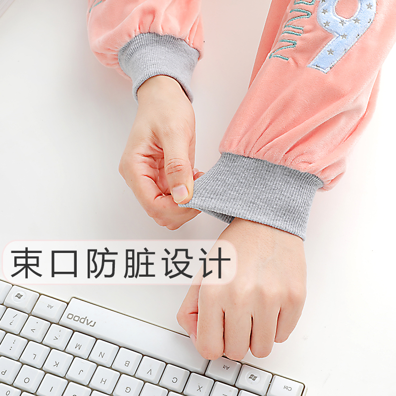 袖套女套袖秋冬季长款男羽绒服手袖护袖工作防脏学生冬天可爱袖头