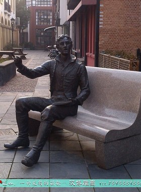 园林景观铁艺座椅人物雕塑城市广场民俗小品雕像商业街雕塑品摆件