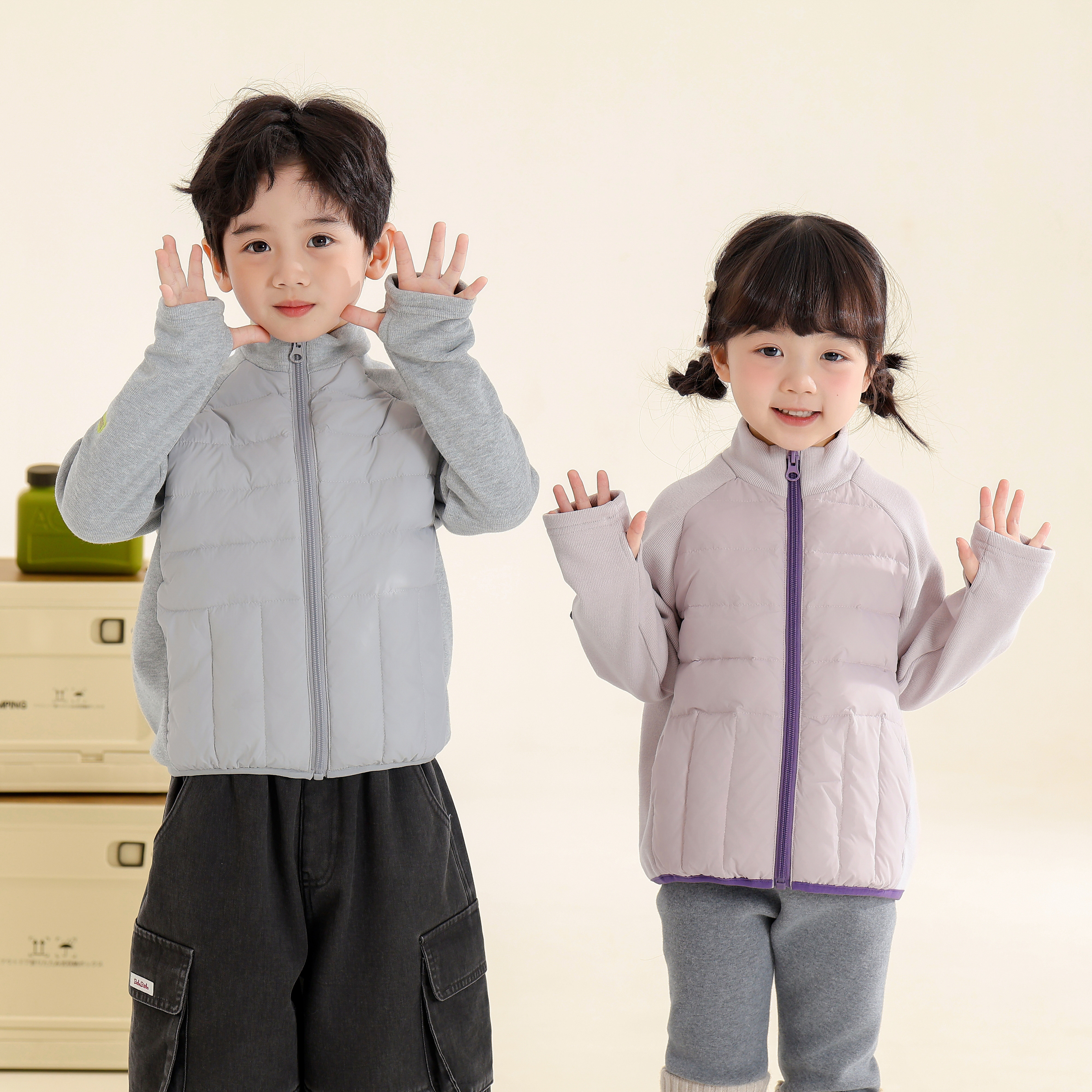 【专柜买手珠珠】BI8BO冬季校服神器韩系简约宝宝羽绒服 36638