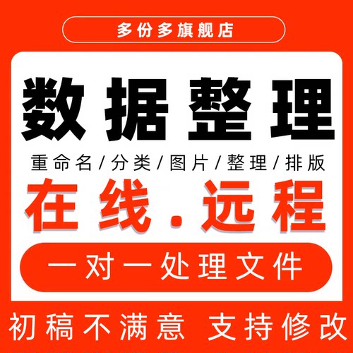 数据整理文件word排版远程在线处理文档图片办公服务工作人工文本