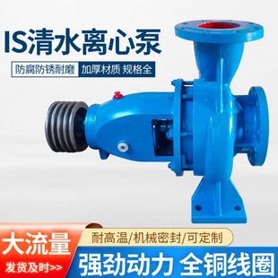 单级单吸清水泵农田灌溉高扬程增压抽水农业 清水离心泵IS级卧式