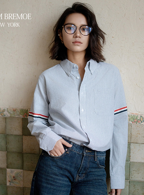 [TNOM BREMOE]  2025年新款情侣款条纹衬衫春秋挺阔垂感衬衣男士