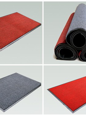 前门入口地毯酒店卫生间浴室防滑门垫吸水除尘地毯双条纹地垫