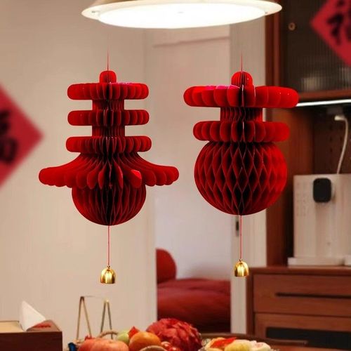 2026元旦新年装饰品春字福字灯笼挂摆件马年春节过年氛围场景布置