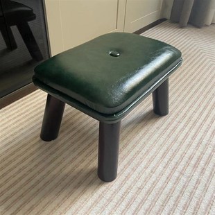实木小凳子美式 矮凳板凳简约小凳 软包凳客厅家用茶几凳换鞋 凳时尚
