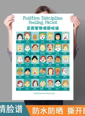 情绪认知脸谱图宝宝表情控制表情儿童情绪认知卡表情贴儿童情绪