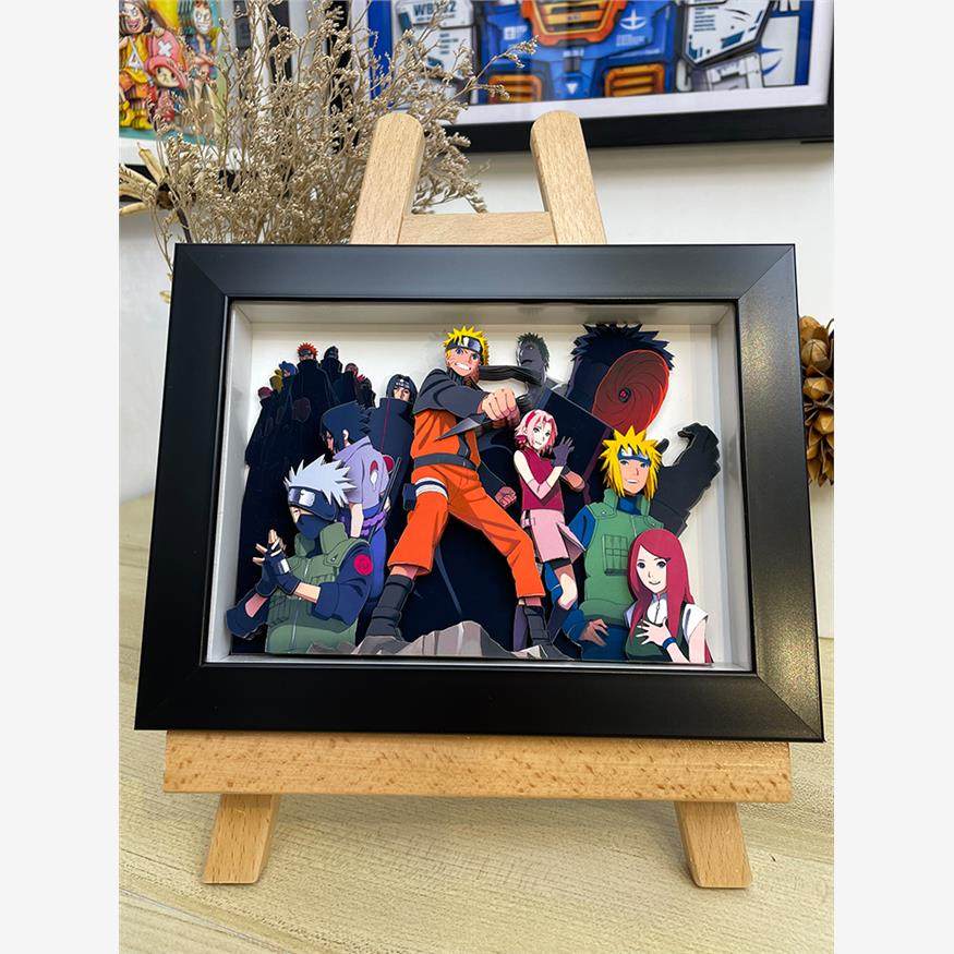 火影忍者3D立体画周边鸣人佐助晓组织鼬自来也送男生生日礼物摆台