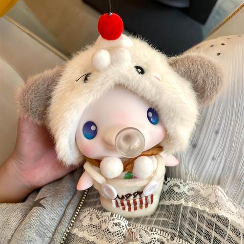 大湾鸡玩偶衣服10cm自嘲熊娃衣棉花娃娃换装装饰高颜值创意服饰新