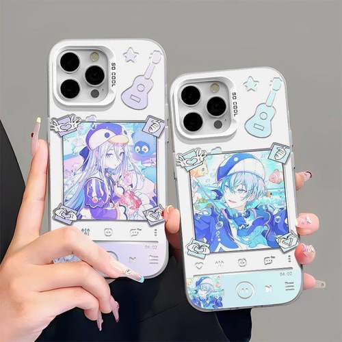 pjsk世界计划青柳冬弥彩银壳适用于苹果16vivo华为OPPO小米14