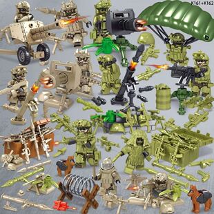 雷霆击兵军事特种兵积木人仔士兵人偶套装儿童益智拼装玩具男礼物
