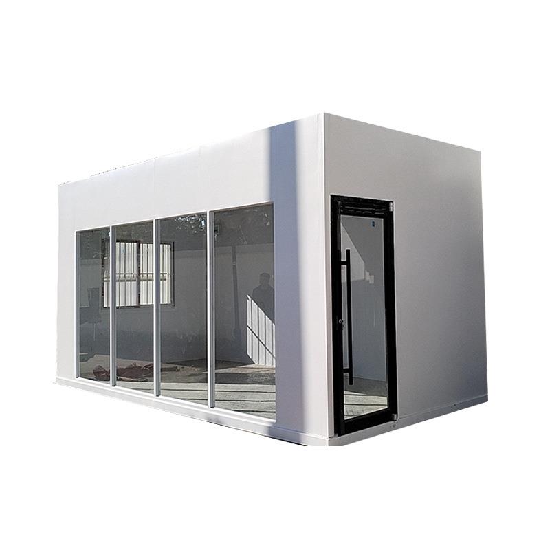 武汉户外钢结构移动玻璃房移动办公室售货亭志愿者服务亭生产厂家