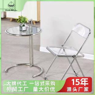定制亚克力餐椅家用高级感北欧餐桌休闲塑料靠背椅跨境出口chair
