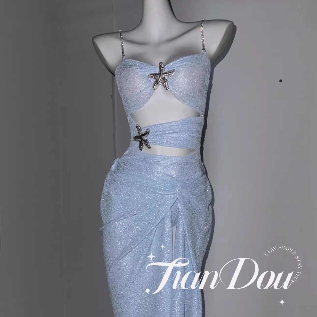 TianDou泳衣【深海人鱼姬】梦幻高级质感度假长裙泳衣比基尼泳衣,运动/瑜伽/健身/球迷用品,连体泳衣,淘宝优惠券,粉丝福利购,淘宝优惠卷