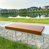 阳台自铺防水地板室内外庭院花园实木地板台阶卡座专用防腐木脚踏