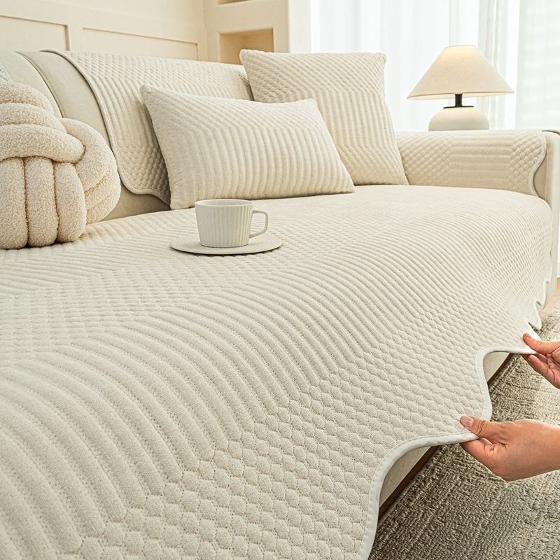 奶油风异形雪尼尔四季通用沙发垫一片全盖式皮沙发坐垫防猫抓盖布,居家布艺,沙发垫,淘宝优惠券,粉丝福利购,淘宝优惠卷