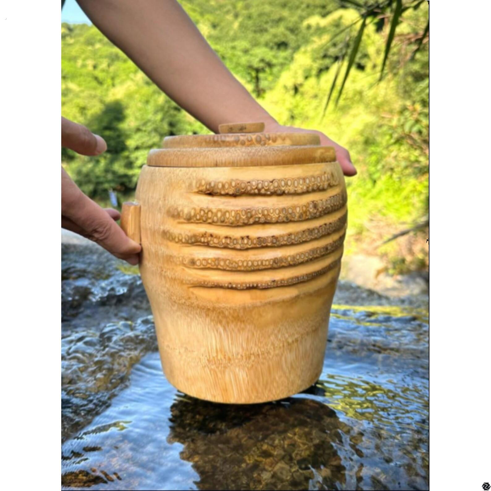 【竹根蒸饭桶】超大楠竹筒饭竹筒竹根低糖蒸饭竹甄子蒸筒整竹蒸桶图片
