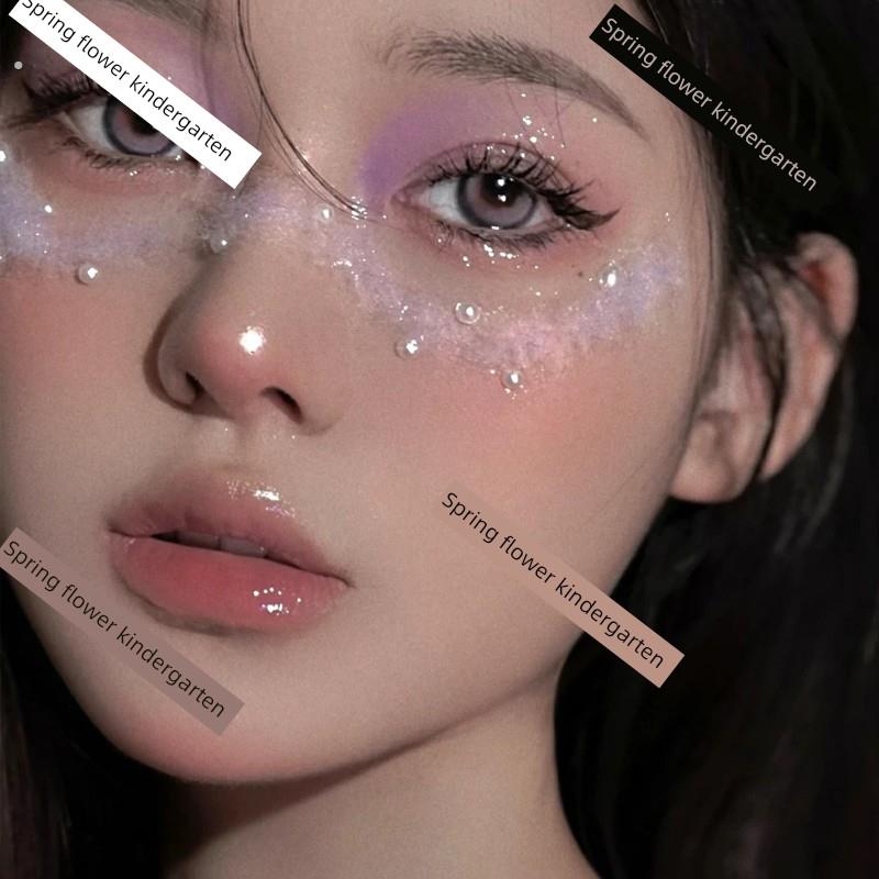 采购产品眼妆，明亮的钻石，闪闪发光的钻石，蝴蝶脸贴纸，脸贴纸