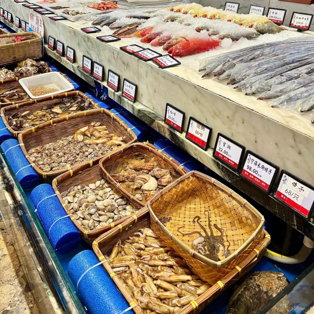 竹编长方筐子放食材展示用手工编织正方收纳篮四方餐饮海鲜池竹筐