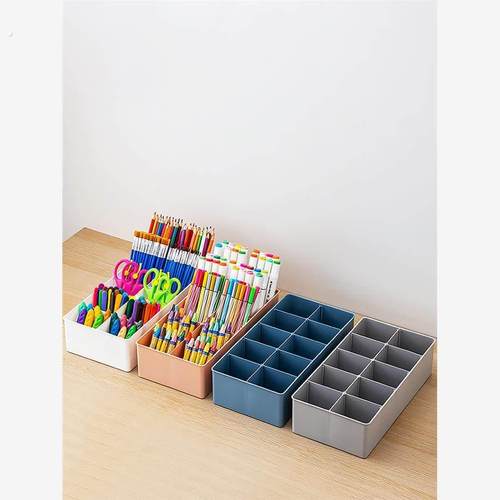 美工区幼儿园区角材料杂物整理画室彩笔马克笔蜡笔剪刀收纳盒
