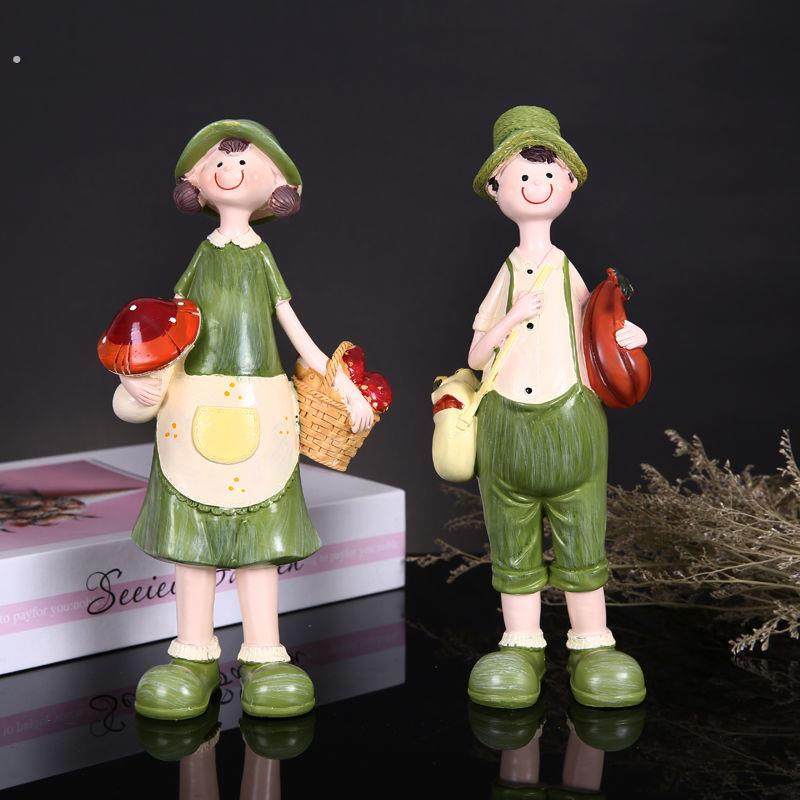 【特大号】法式田园乡村小孩手工彩绘工艺品送男女朋友表白礼物