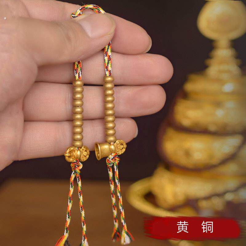 计数器黄铜卡子计数珠子手串饰品铃杵一对计数器珠子计数配饰