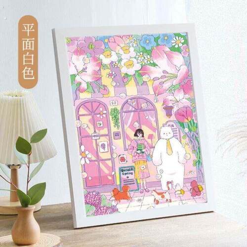 拼图相框420×297木质平图适合纸居良品500片实木保护框可挂墙