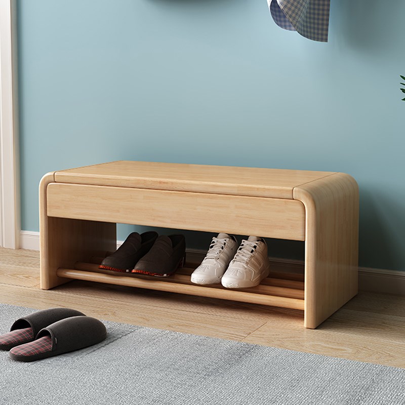 实木换鞋凳家用进门可坐式穿鞋凳入户门口储物鞋架简约现代试鞋凳