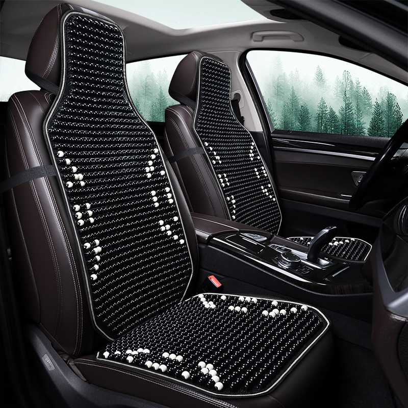 新款木珠汽车坐垫夏季透气凉垫四季通用半包围小蛮腰珠子座垫座套
