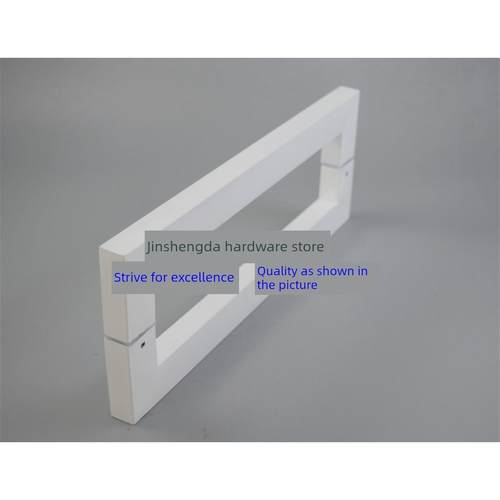 现代不锈钢玻璃门方管拉手白色拉手木门把手KTV门方管纯白色把手