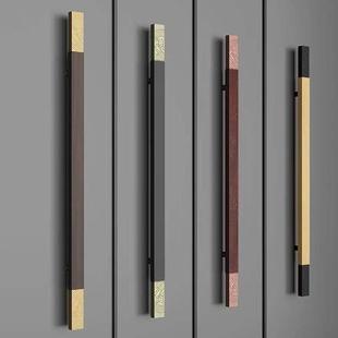 现代简约玻璃大门拉手酒店商铺推拉双开实木大门把手定制logo刻字
