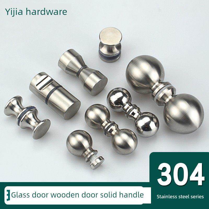 304不锈钢实心浴室淋浴房玻璃门单面拉手移门推拉门木门双面把手