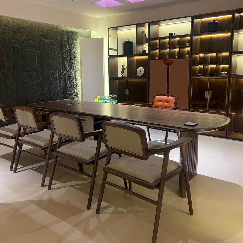 需定制新中式实木茶桌椅组合现代简约禅意茶室泡茶台茶几茶桌茶室