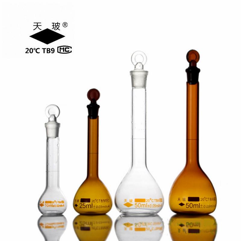 玻璃A级容量瓶25ml50ml100ml250ml500ML优质量瓶白梁瓶棕容量瓶