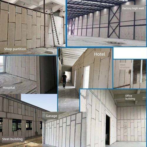 新型轻质覆合隔墙板办公室车间防火墙体隔音板预制房间阻燃隔断板