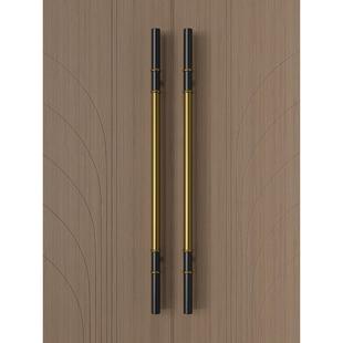 新中式 推拉办公室包厢实木门把手手柄 玻璃门拉手对开门门把手对装