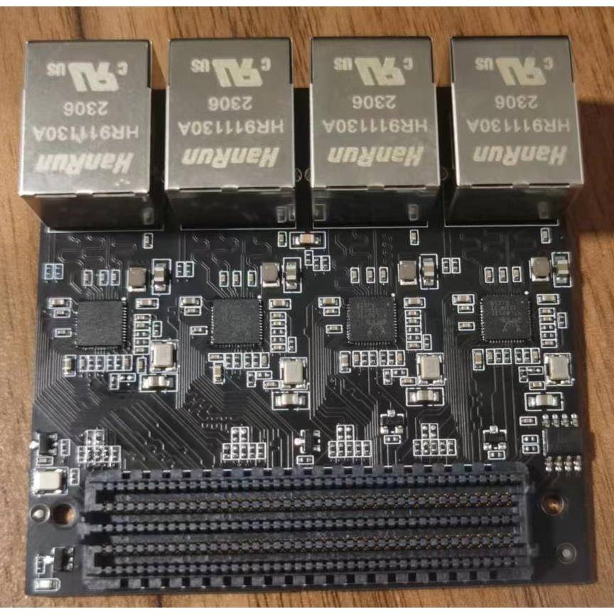 4路PHY 1000M千兆以太网口模块LPC FMC子板子卡 RTL8211