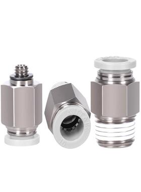 亚德客直通气管接头PC4M5 APC601 PC802S 103 1204外螺纹快速快插