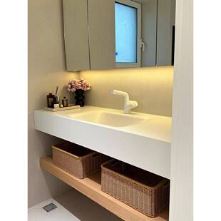 酒店风格 板岩热弯一体盆浴室柜组合浴室脸盆脸盆可定制